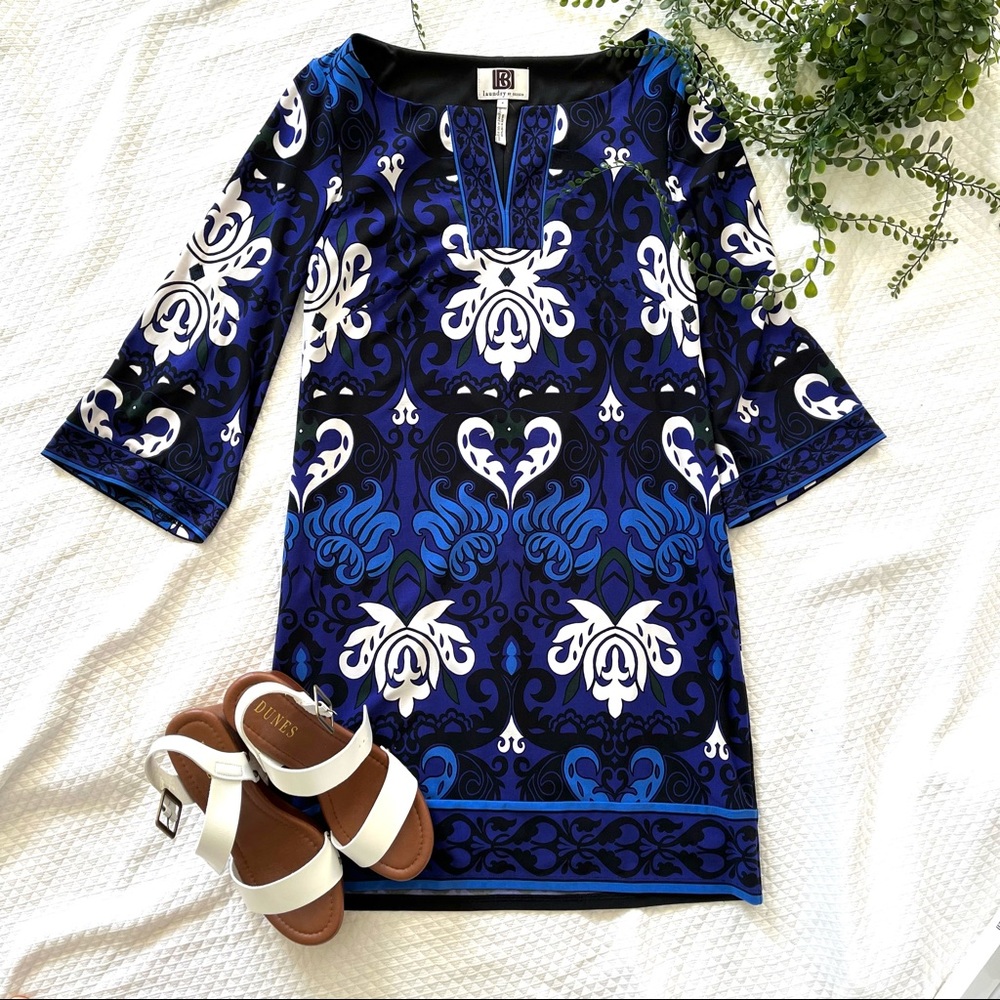 NWOT Laundry by Design Geometric Floral Dress